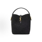 SAINT LAURENT brand logo adjustable and detachable shoulder strap, hand-held crossbody single-shoulder bag for women, black